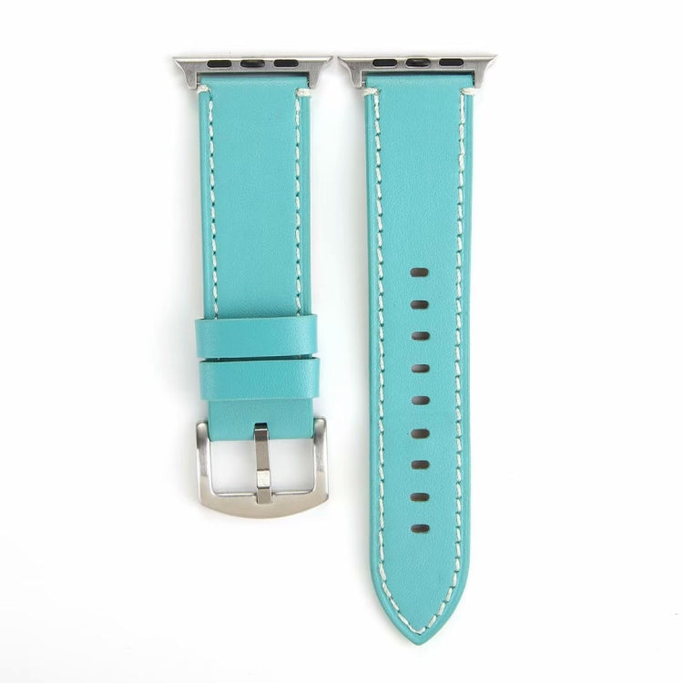 Calfskin Genuine Leather Watchband For Apple Watch Series 6 & SE & 5 & 4 40mm / 3 & 2 & 1 38mm, For Apple Watch Series 7 41mm / 6 & SE & 5 & 4 40mm / 3 & 2 & 1 38mm