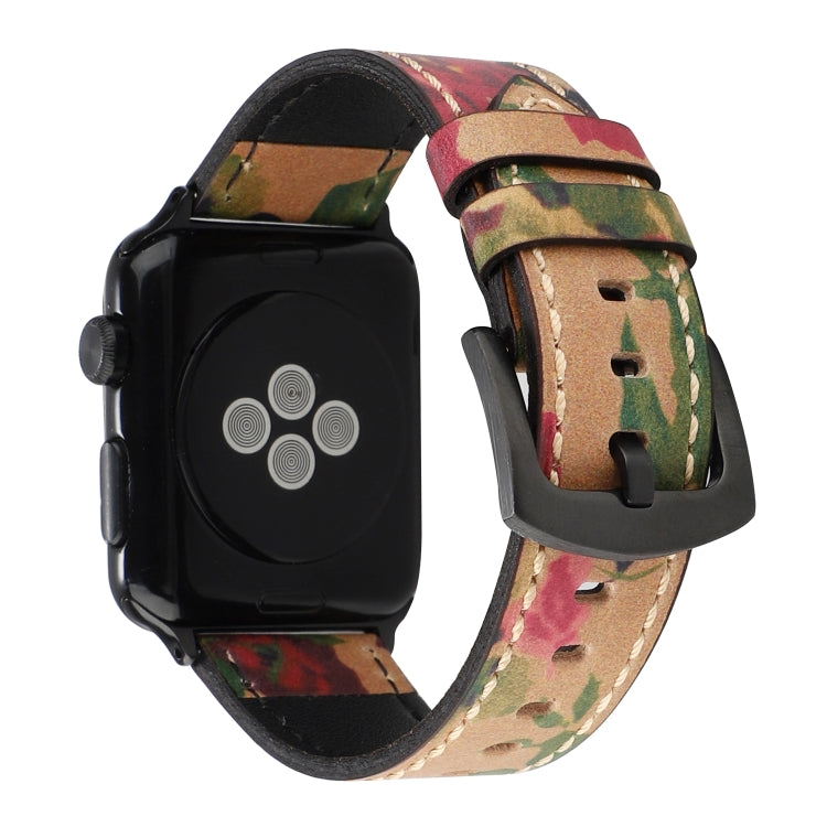 Retro Head-layer Cowhide Genuine Leather Watchband For Apple Watch Series 6 & SE & 5 & 4 44mm / 3 & 2 & 1 42mm, For Apple Watch Series 7 45mm / 6 & SE & 5 & 4 44mm / 3 & 2 & 1 42mm