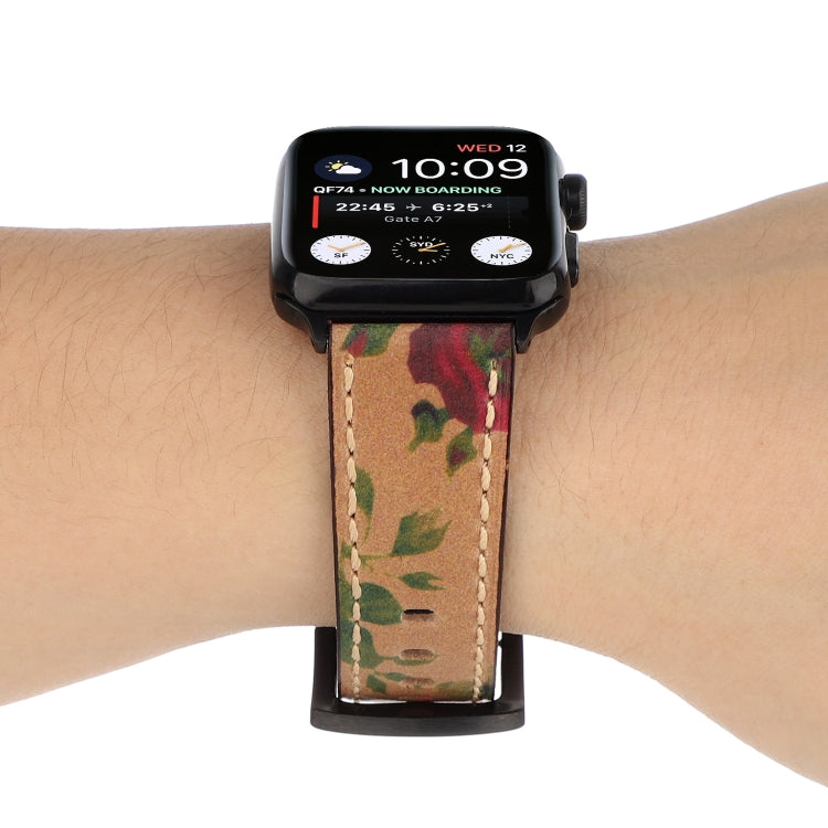 Retro Head-layer Cowhide Genuine Leather Watchband For Apple Watch Series 6 & SE & 5 & 4 44mm / 3 & 2 & 1 42mm, For Apple Watch Series 7 45mm / 6 & SE & 5 & 4 44mm / 3 & 2 & 1 42mm