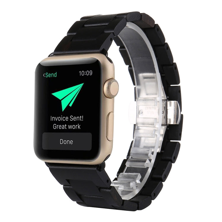 Wooden Replacement Wrist Strap Watchband, For Apple Watch Series 7 41mm / & 6 & SE & 5 & 4 40mm, For Apple Watch Series 7 45mm / & 6 & SE & 5 & 4 44mm