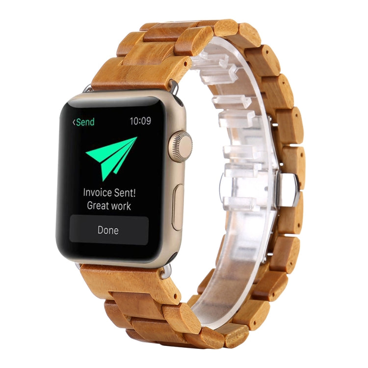 Wooden Replacement Wrist Strap Watchband, For Apple Watch Series 7 41mm / & 6 & SE & 5 & 4 40mm, For Apple Watch Series 7 45mm / & 6 & SE & 5 & 4 44mm