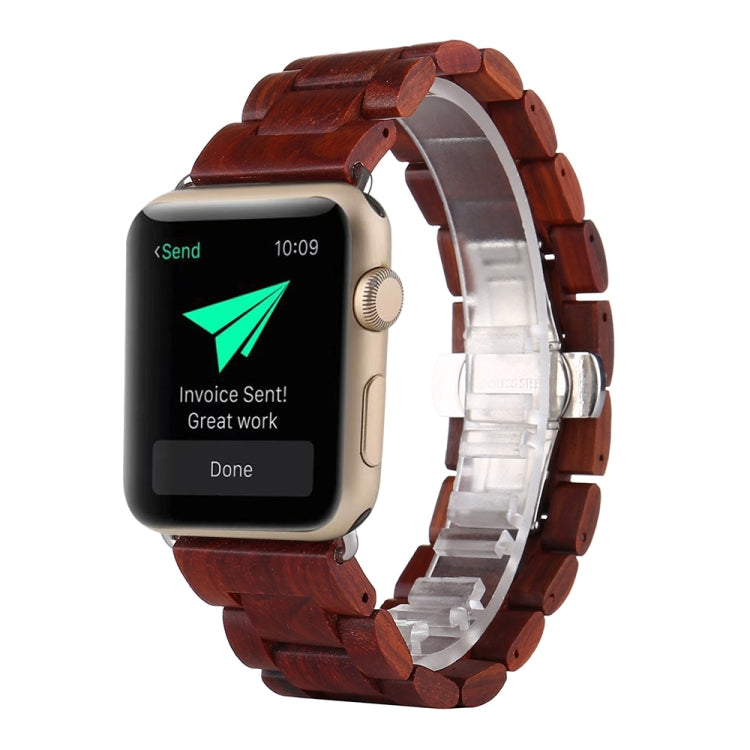 Wooden Replacement Wrist Strap Watchband, For Apple Watch Series 7 41mm / & 6 & SE & 5 & 4 40mm, For Apple Watch Series 7 45mm / & 6 & SE & 5 & 4 44mm
