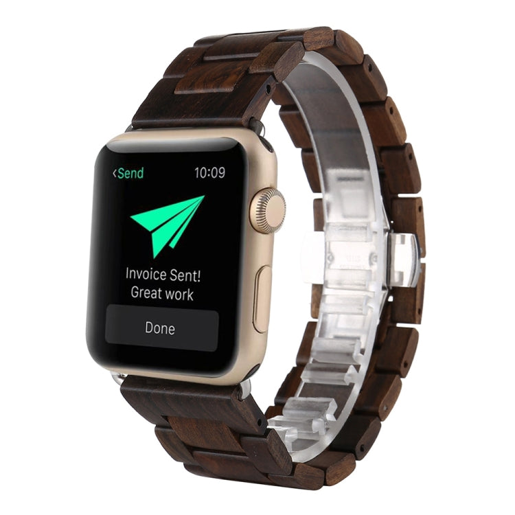 Wooden Replacement Wrist Strap Watchband, For Apple Watch Series 7 41mm / & 6 & SE & 5 & 4 40mm, For Apple Watch Series 7 45mm / & 6 & SE & 5 & 4 44mm