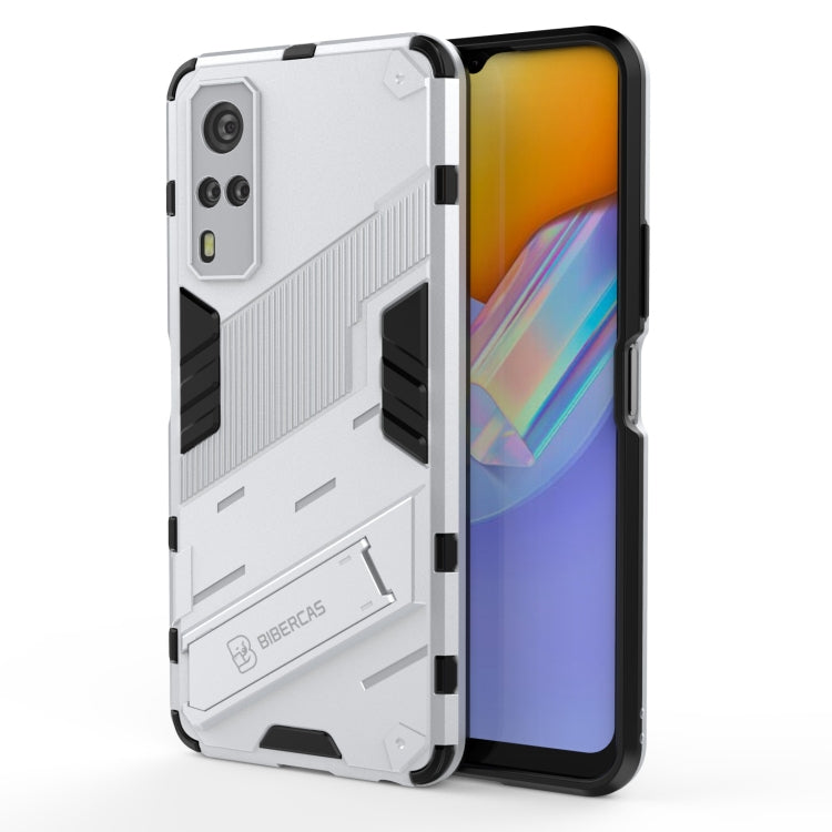 Punk Armor 2 in 1 PC + TPU Shockproof Case with Invisible Holder, For vivo Y51(2020 Indian Version)