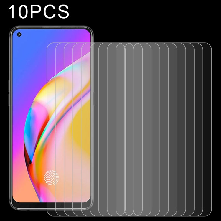 10 PCS 2.5D Non-Full Screen Tempered Glass Film, For OPPO F19 Pro (10 PCS), For Xiaomi Redmi Note 10 / Note 11 5G International Version / Note 10 Overseas Version 6.43 (10 PCS), For OPPO Reno5 Lite (10 PCS)