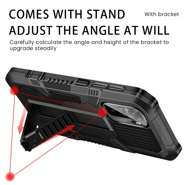 Vanguard Warrior All Inclusive Double-color Shockproof TPU + PC Protective Case with Holder, For Xiaomi Poco F3, For Xiaomi Redmi Note 10 / 10S, For Xiaomi Redmi K40 Pro+, For Samsung Galaxy A02 / M02
