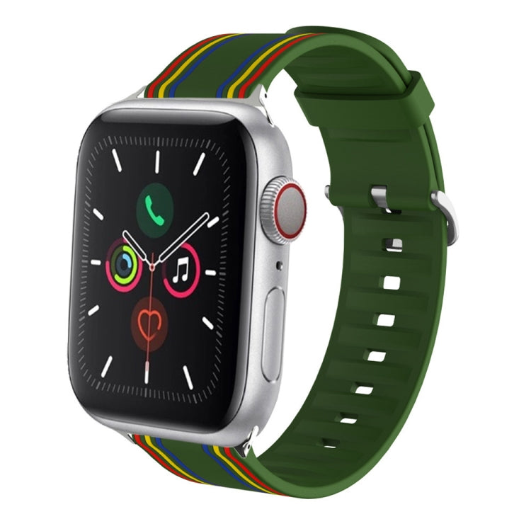 Silicone Replaceable Watch Strap, For Apple Watch Series 8&7 41mm / SE 2&6&SE&5&4 40mm / 3&2&1 38mm
