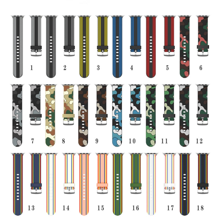 Silicone Replaceable Watch Strap, For Apple Watch Series 8&7 41mm / SE 2&6&SE&5&4 40mm / 3&2&1 38mm