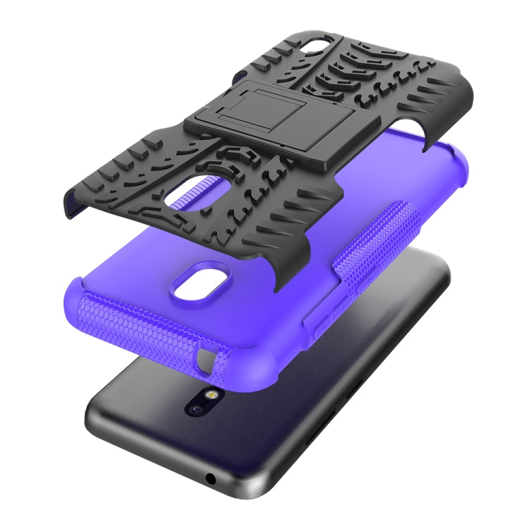 Tire Texture TPU + PC Shockproof Case with Holder, For Nokia 2.2, For Galaxy Note 10 Plus, For Xiaomi Mi CC9e