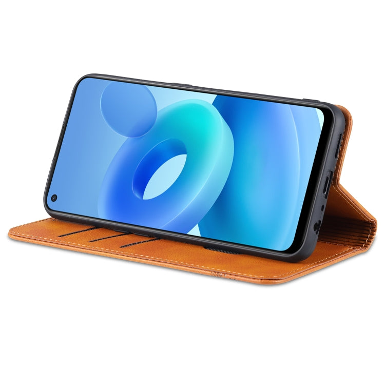AZNS Magnetic Calf Texture Horizontal Flip Leather Case with Card Slots & Holder & Wallet, For OPPO A74 4G / F19