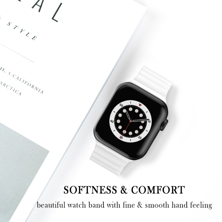 Business B Style Silicone Watch Strap, For Apple Watch Series 7 45mm / 6 & SE & 5 & 4 44mm / 3 & 2 & 1 42mm, For Apple Watch Series 7 41mm / 6 & SE & 5 & 4 40mm / 3 & 2 & 1 38mm