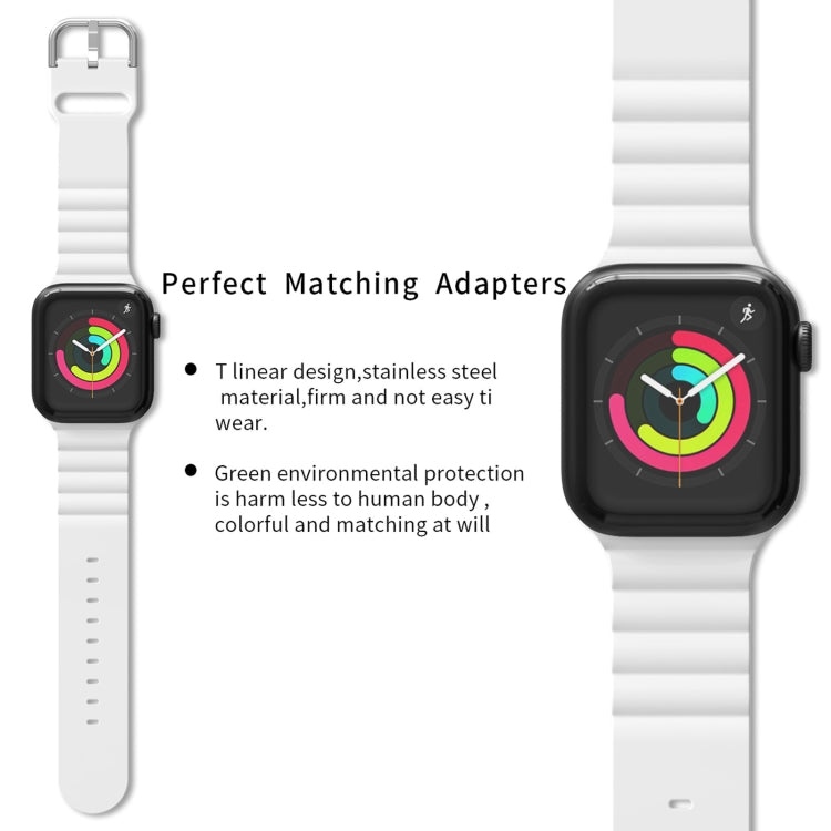 Business B Style Silicone Watch Strap, For Apple Watch Series 7 45mm / 6 & SE & 5 & 4 44mm / 3 & 2 & 1 42mm, For Apple Watch Series 7 41mm / 6 & SE & 5 & 4 40mm / 3 & 2 & 1 38mm