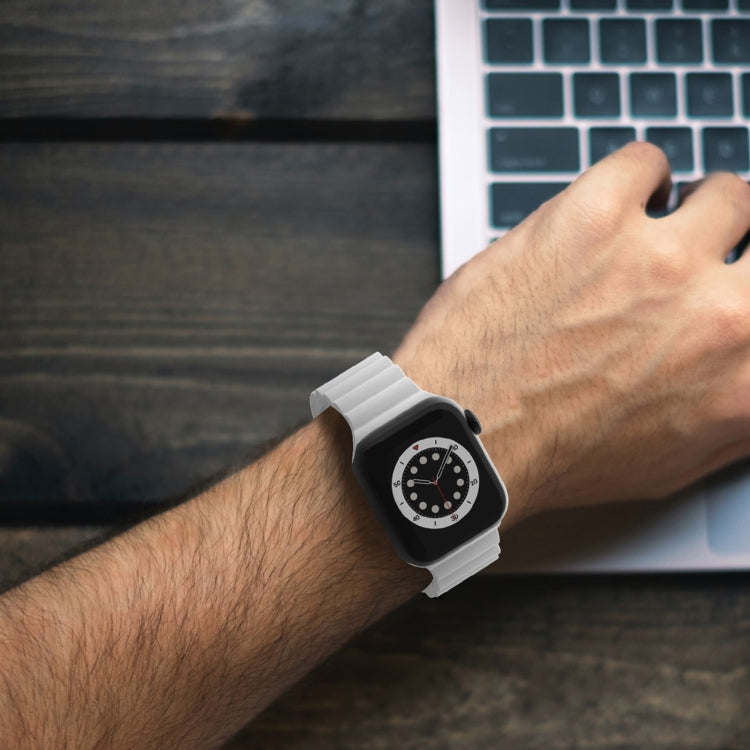 Business B Style Silicone Watch Strap, For Apple Watch Series 7 45mm / 6 & SE & 5 & 4 44mm / 3 & 2 & 1 42mm, For Apple Watch Series 7 41mm / 6 & SE & 5 & 4 40mm / 3 & 2 & 1 38mm
