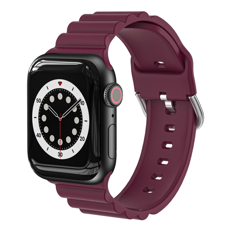 Business B Style Silicone Watch Strap, For Apple Watch Series 7 45mm / 6 & SE & 5 & 4 44mm / 3 & 2 & 1 42mm, For Apple Watch Series 7 41mm / 6 & SE & 5 & 4 40mm / 3 & 2 & 1 38mm