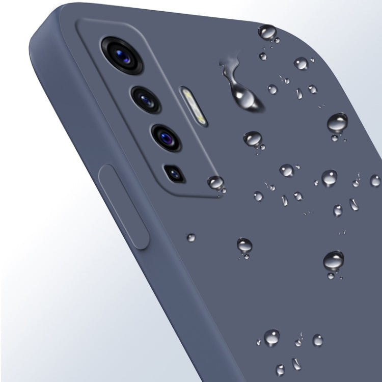 Solid Color Imitation Liquid Silicone Straight Edge Dropproof Full Coverage Protective Case, For vivo X50, For vivo X50 Pro