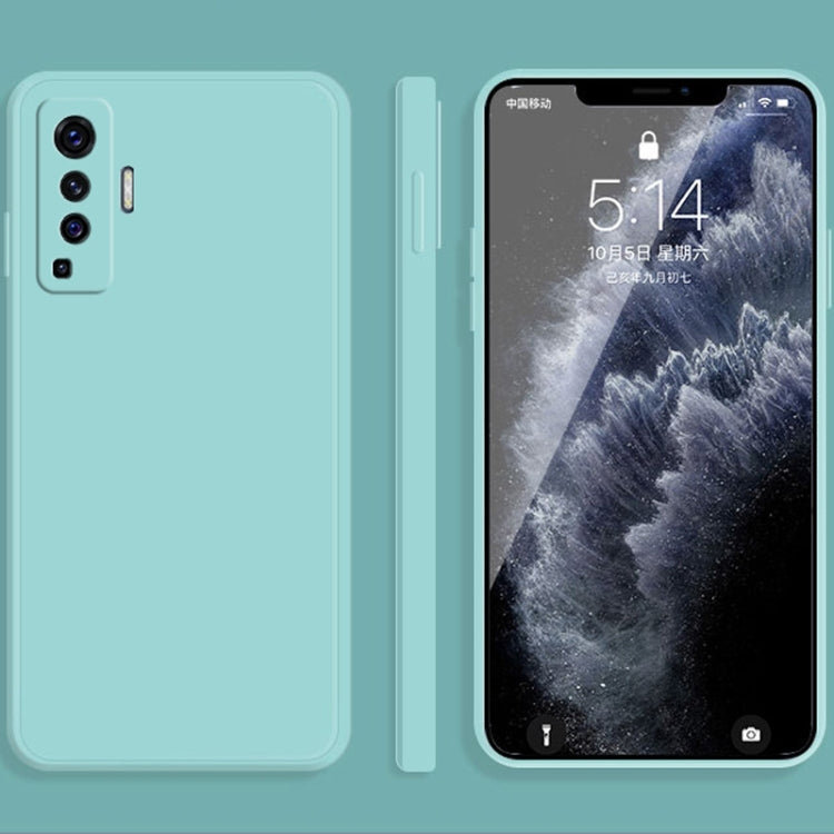 Solid Color Imitation Liquid Silicone Straight Edge Dropproof Full Coverage Protective Case, For vivo X50, For vivo X50 Pro
