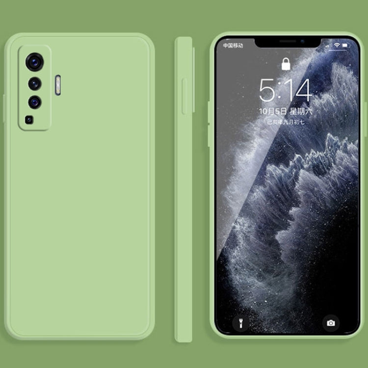 Solid Color Imitation Liquid Silicone Straight Edge Dropproof Full Coverage Protective Case, For vivo X50, For vivo X50 Pro