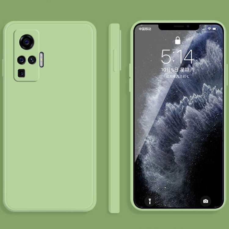 Solid Color Imitation Liquid Silicone Straight Edge Dropproof Full Coverage Protective Case, For vivo X50, For vivo X50 Pro
