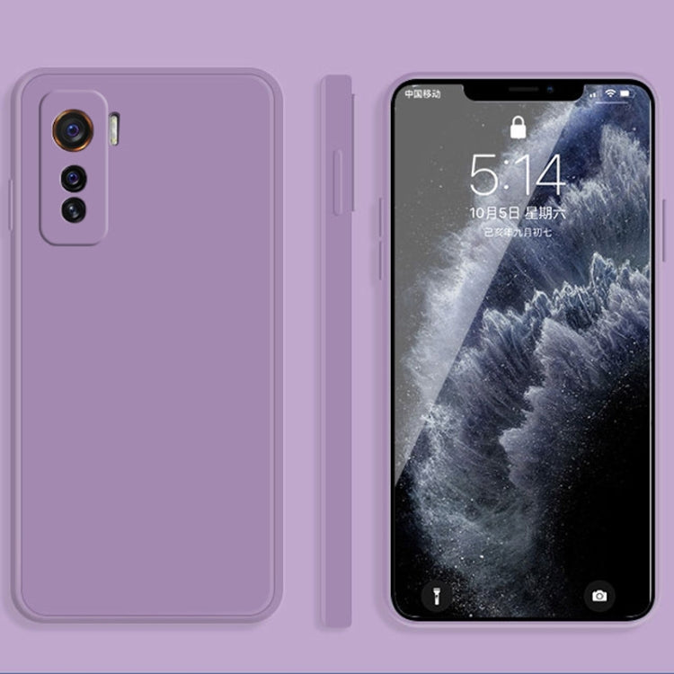 Solid Color Imitation Liquid Silicone Straight Edge Dropproof Full Coverage Protective Case, For vivo IQOO 5, For vivo S9