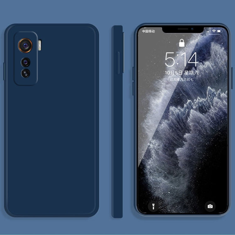 Solid Color Imitation Liquid Silicone Straight Edge Dropproof Full Coverage Protective Case, For vivo IQOO 5, For vivo S9