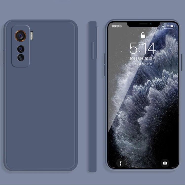 Solid Color Imitation Liquid Silicone Straight Edge Dropproof Full Coverage Protective Case, For vivo IQOO 5, For vivo S9