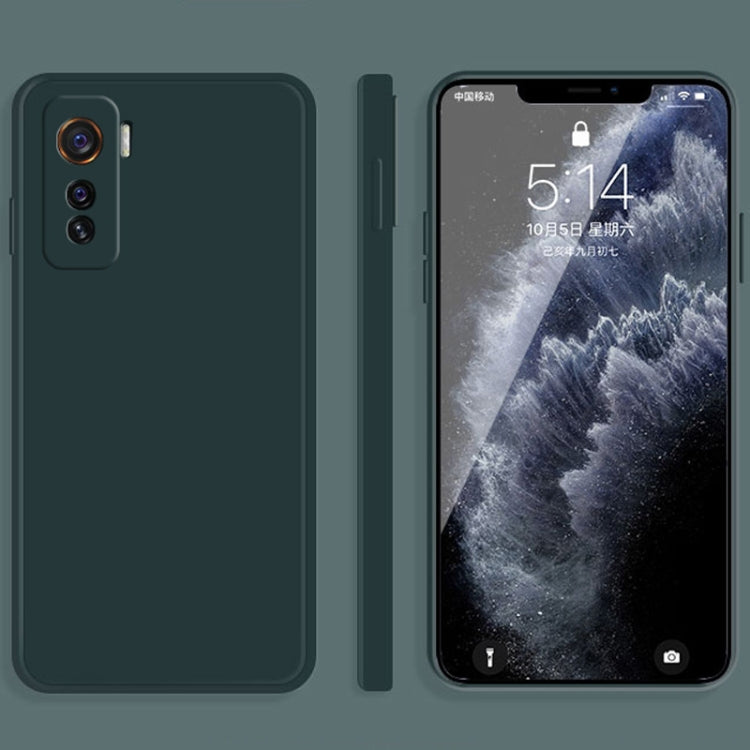 Solid Color Imitation Liquid Silicone Straight Edge Dropproof Full Coverage Protective Case, For vivo IQOO 5, For vivo S9