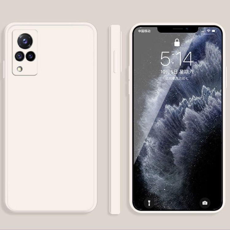 Solid Color Imitation Liquid Silicone Straight Edge Dropproof Full Coverage Protective Case, For vivo IQOO 5, For vivo S9