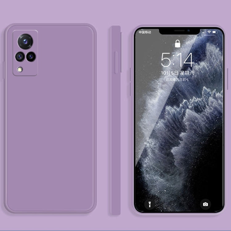 Solid Color Imitation Liquid Silicone Straight Edge Dropproof Full Coverage Protective Case, For vivo IQOO 5, For vivo S9