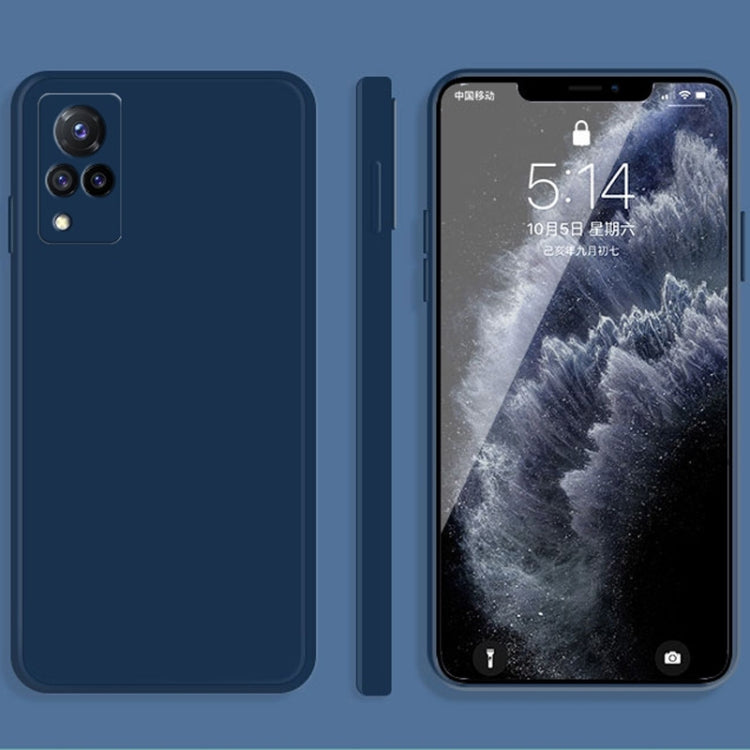 Solid Color Imitation Liquid Silicone Straight Edge Dropproof Full Coverage Protective Case, For vivo IQOO 5, For vivo S9