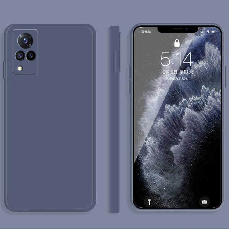 Solid Color Imitation Liquid Silicone Straight Edge Dropproof Full Coverage Protective Case, For vivo IQOO 5, For vivo S9