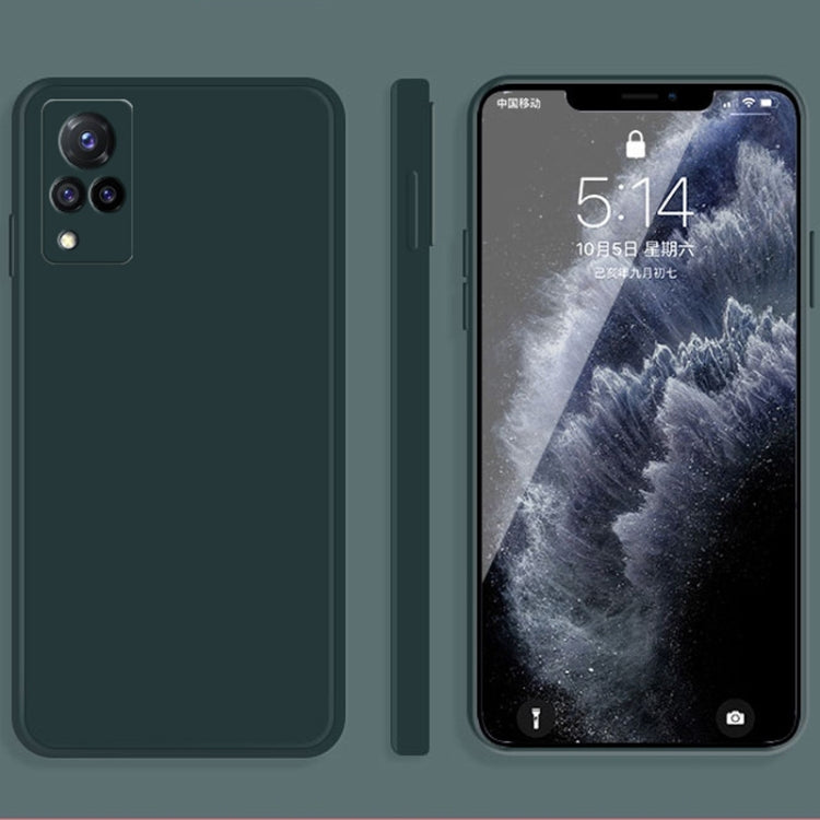 Solid Color Imitation Liquid Silicone Straight Edge Dropproof Full Coverage Protective Case, For vivo IQOO 5, For vivo S9