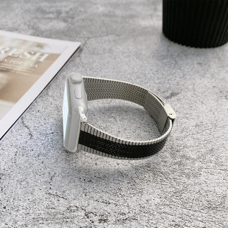 Buckle Style Steel Replacement Strap Watchband, For Apple Watch Series 7 41mm / & 6 & SE & 5 & 4 40mm, For Apple Watch Series 7 45mm / & 6 & SE & 5 & 4 44mm