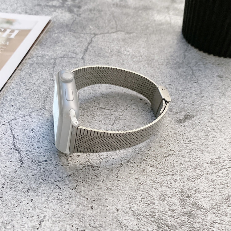 Buckle Style Steel Replacement Strap Watchband, For Apple Watch Series 7 41mm / & 6 & SE & 5 & 4 40mm, For Apple Watch Series 7 45mm / & 6 & SE & 5 & 4 44mm