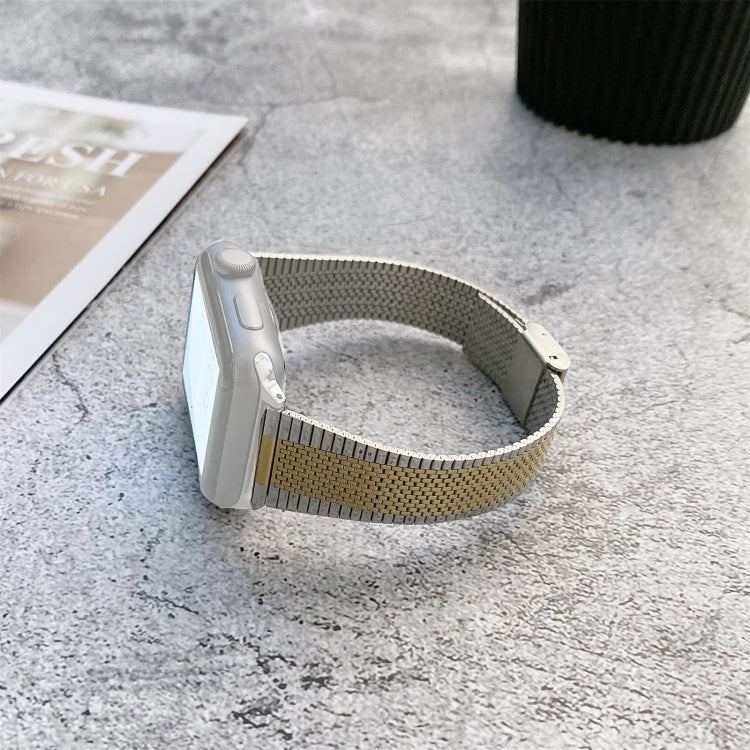 Buckle Style Steel Replacement Strap Watchband, For Apple Watch Series 7 41mm / & 6 & SE & 5 & 4 40mm, For Apple Watch Series 7 45mm / & 6 & SE & 5 & 4 44mm