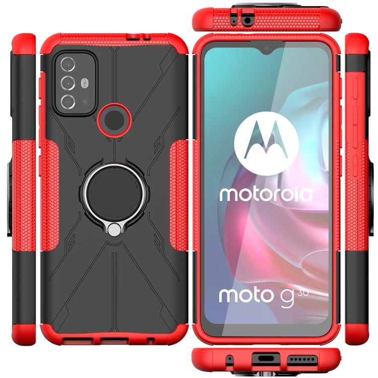 Armor Bear Shockproof PC + TPU Protective Case with Ring Holder, For Motorola Moto G30