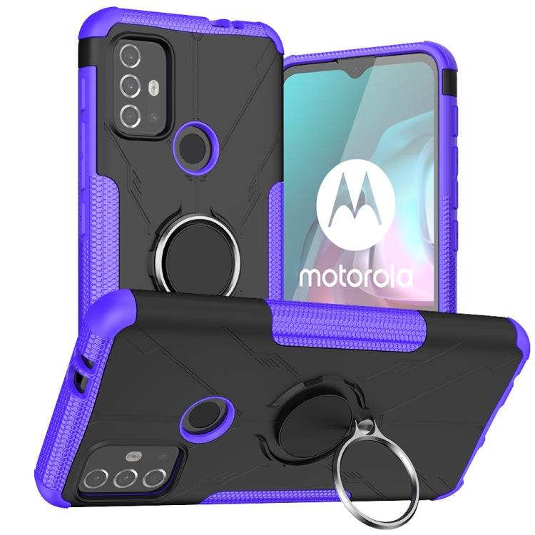 Armor Bear Shockproof PC + TPU Protective Case with Ring Holder, For Motorola Moto G30
