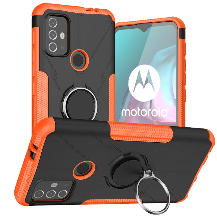 Armor Bear Shockproof PC + TPU Protective Case with Ring Holder, For Motorola Moto G30