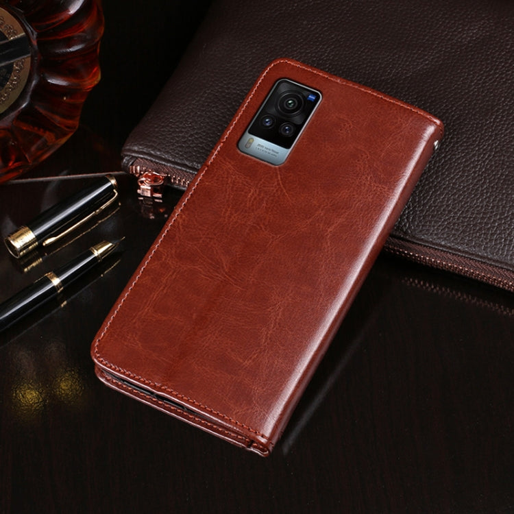 idewei Crazy Horse Texture Horizontal Flip Leather Case with Holder & Card Slots & Wallet, For vivo X60 / X60 Curved Screen Version