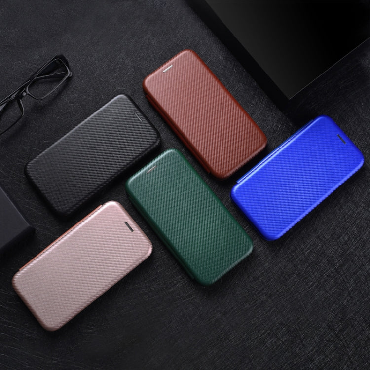Carbon Fiber Texture Magnetic Horizontal Flip TPU + PC + PU Leather Case with Card Slot, For Doogee X96 Pro