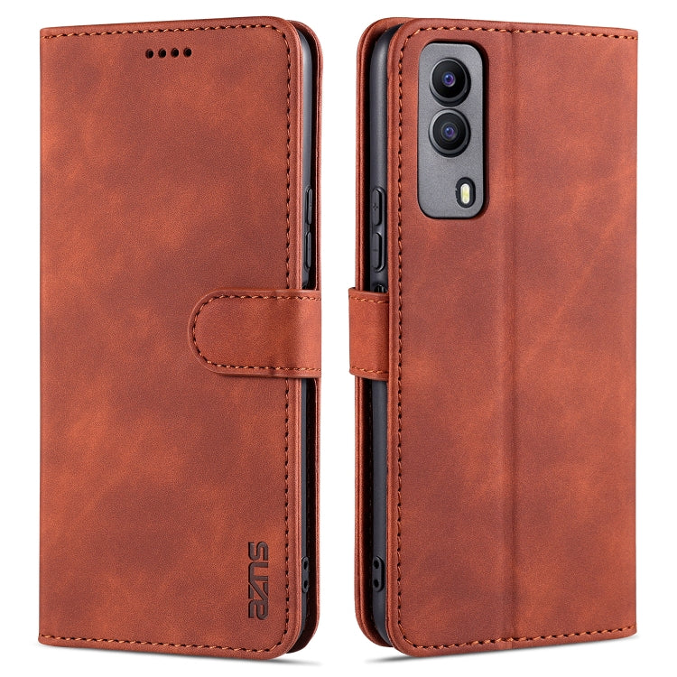 AZNS Skin Feel Calf Texture Horizontal Flip Leather Case with Card Slots & Holder & Wallet