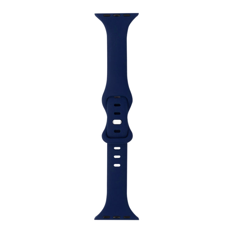 Slimming 8-buckle Silicone Replacement Strap Watchband, For Apple Watch Series 7 41mm / & 6 & SE & 5 & 4 40mm, For Apple Watch Series 7 45mm / & 6 & SE & 5 & 4 44mm