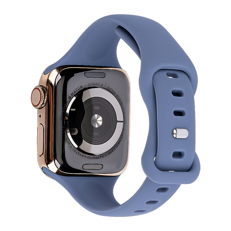 Slimming 8-buckle Silicone Replacement Strap Watchband, For Apple Watch Series 7 41mm / & 6 & SE & 5 & 4 40mm, For Apple Watch Series 7 45mm / & 6 & SE & 5 & 4 44mm