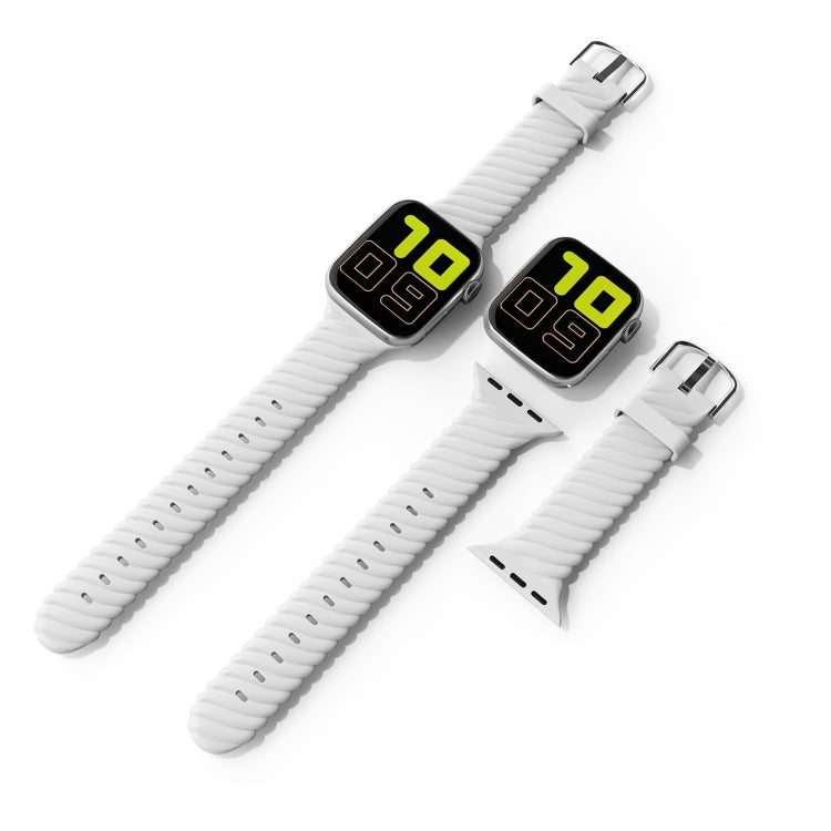 Solid color Twist Silicone Replacement Strap Watchband For Apple Watch Series, 7 41mm / 6 & SE & 5 & 4 40mm / 3 & 2 & 1 38mm, 7 45mm / 6 & SE & 5 & 4 44mm / 3 & 2 & 1 42mm