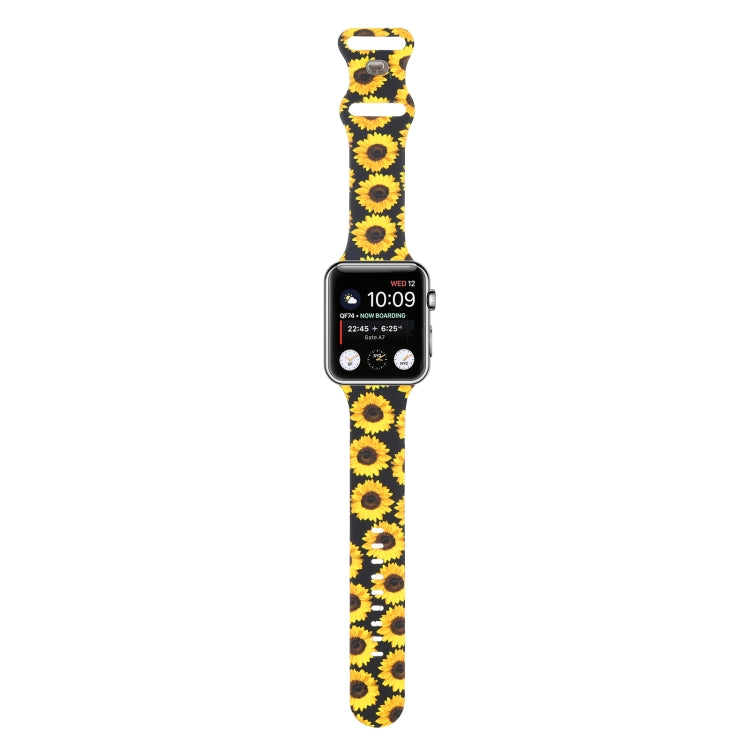 8-buckle Printed Replacement Strap Watchband For Apple Watch Series, 7 45mm / 6 & SE & 5 & 4 44mm / 3 & 2 & 1 42mm, 7 41mm / 6 & SE & 5 & 4 40mm / 3 & 2 & 1 38mm