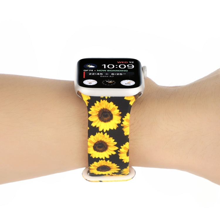 8-buckle Printed Replacement Strap Watchband For Apple Watch Series, 7 45mm / 6 & SE & 5 & 4 44mm / 3 & 2 & 1 42mm, 7 41mm / 6 & SE & 5 & 4 40mm / 3 & 2 & 1 38mm