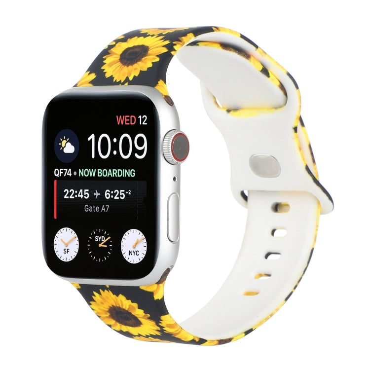 8-buckle Printed Replacement Strap Watchband For Apple Watch Series, 7 45mm / 6 & SE & 5 & 4 44mm / 3 & 2 & 1 42mm, 7 41mm / 6 & SE & 5 & 4 40mm / 3 & 2 & 1 38mm