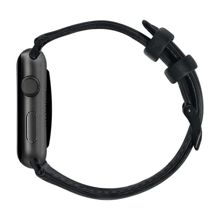 Oil Wax Genuine Leather Strap Watchband, For Apple Watch Series 8&7 41mm / SE 2&6&SE&5&4 40mm / 3&2&1 38mm, For Apple Watch Series 7 41mm / 6 & SE & 5 & 4 40mm / 3 & 2 & 1 38mm