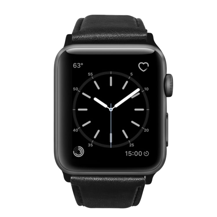 Oil Wax Genuine Leather Strap Watchband, For Apple Watch Series 8&7 41mm / SE 2&6&SE&5&4 40mm / 3&2&1 38mm, For Apple Watch Series 7 41mm / 6 & SE & 5 & 4 40mm / 3 & 2 & 1 38mm