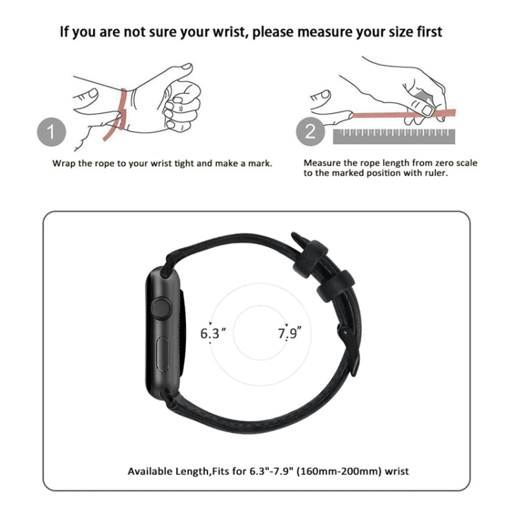 Oil Wax Genuine Leather Strap Watchband, For Apple Watch Series 8&7 41mm / SE 2&6&SE&5&4 40mm / 3&2&1 38mm, For Apple Watch Series 7 41mm / 6 & SE & 5 & 4 40mm / 3 & 2 & 1 38mm