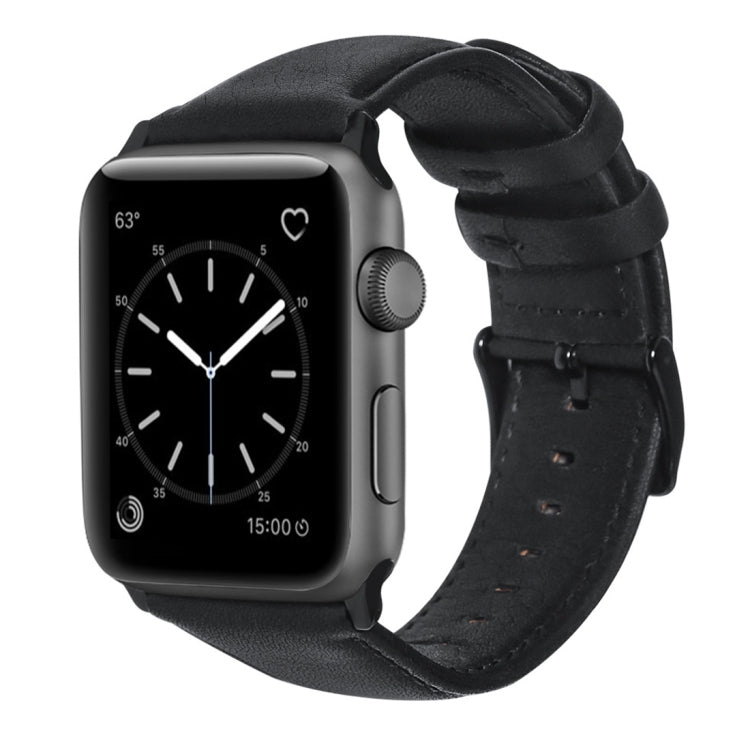 Oil Wax Genuine Leather Strap Watchband, For Apple Watch Series 8&7 41mm / SE 2&6&SE&5&4 40mm / 3&2&1 38mm, For Apple Watch Series 7 41mm / 6 & SE & 5 & 4 40mm / 3 & 2 & 1 38mm